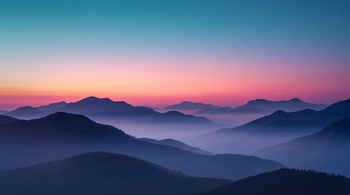 Dusk Ridge — Landscape Rainmeter wallpaper